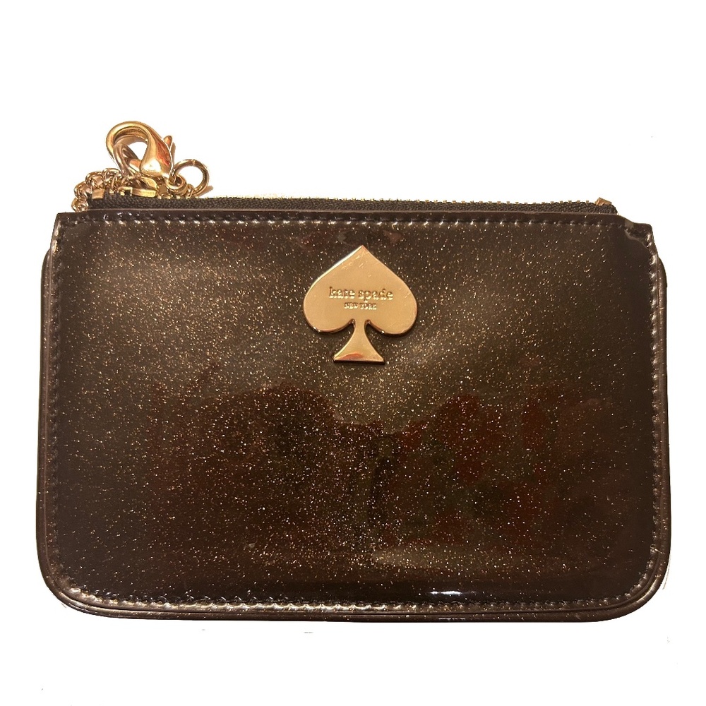 Kate Spade Glitterbug Black Mini Keychain Wallet